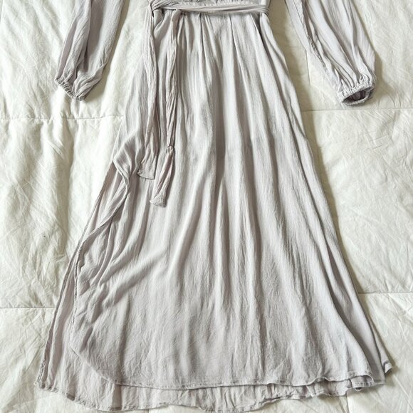 Free People Endless Summer Gray Lavender Belted Maxi Dress Size Small Boho Chic - Picture 7 of 12